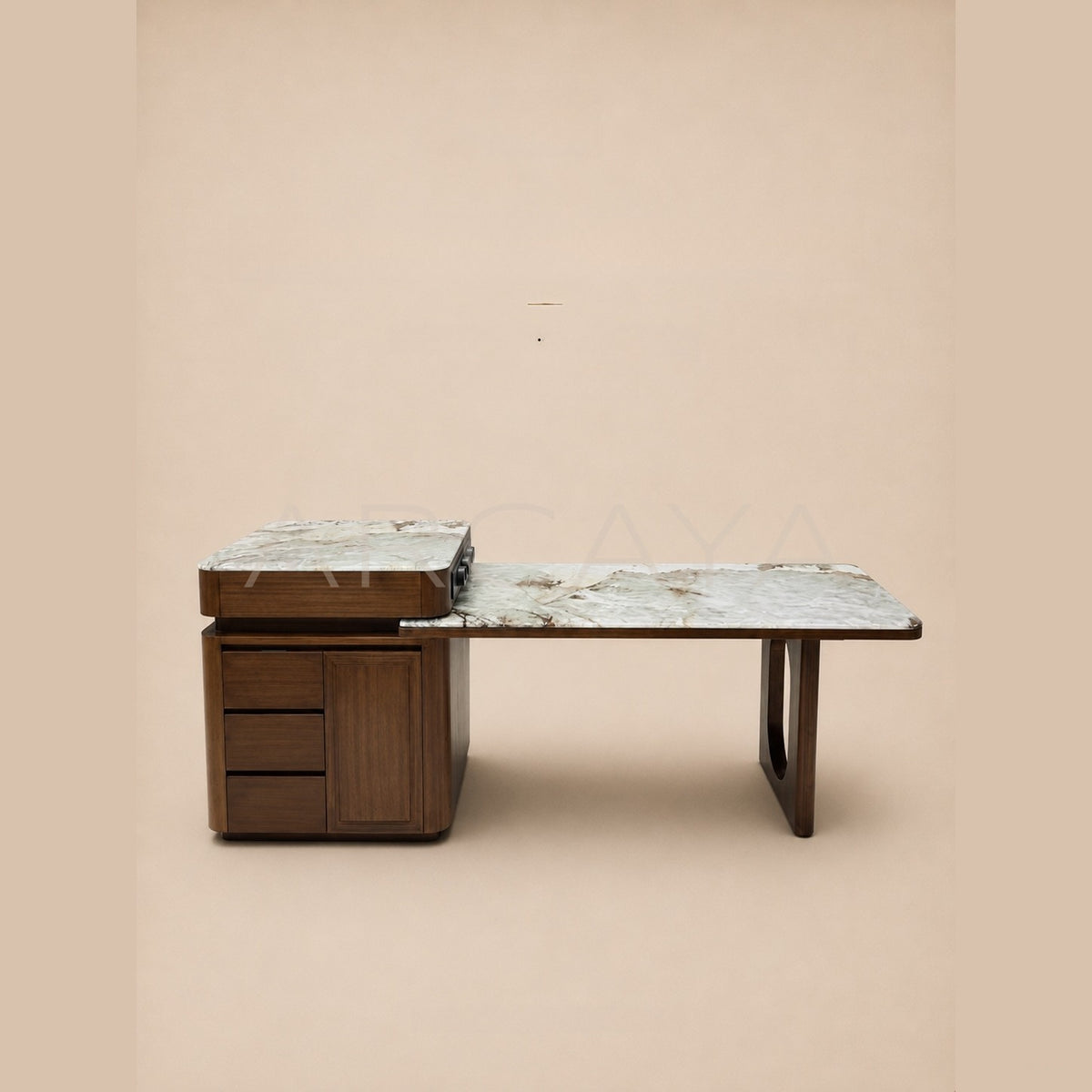 Daze Crystal Pandora Stone Island Table in detail