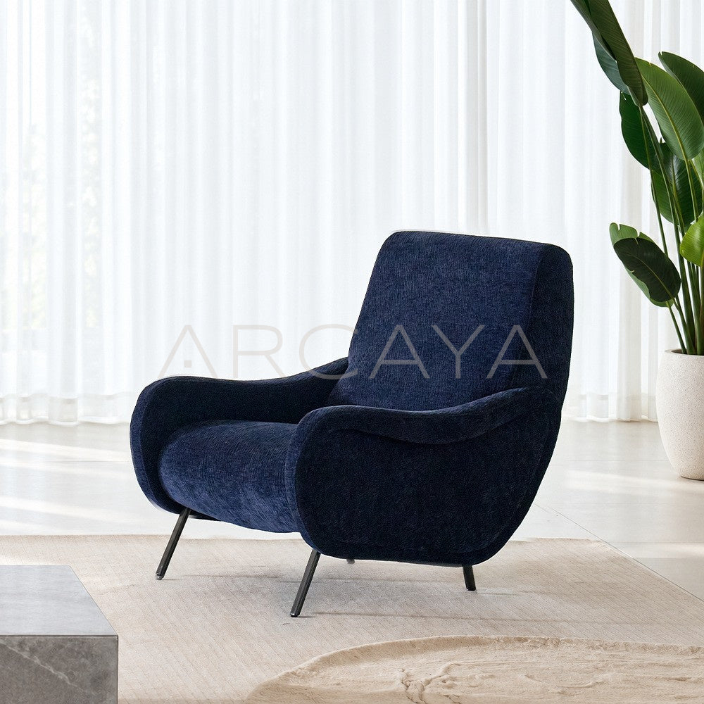 Deep Blue Chenille Sofa - main