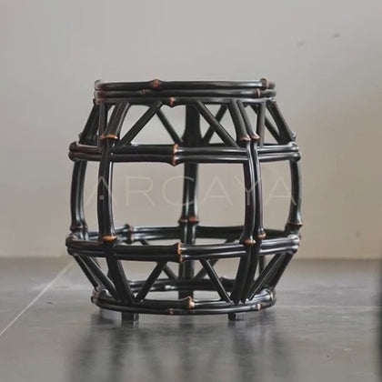 Round Bamboo Drum Stool - main