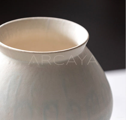 Dadan Textured Ceramic Vase Living Room - scene