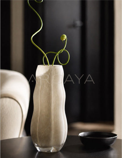 New Chinese Grey White Glass Vase - scene
