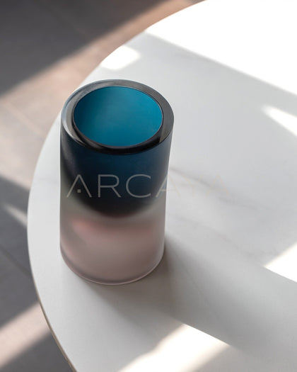 Mist Gradient Cylinder Glass Vase - scene
