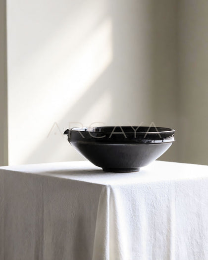 Amu Collab Black Gold Porcelain Bowl - scene