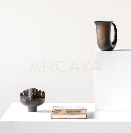 Wabi Sabi Irregular Sculpture Ceramic Vase - scene