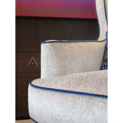 Geometric Textured Art Single Chair - scene