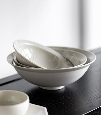 Sunxun Collab Minimalist Plain Conical Bowl - scene