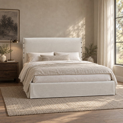 Designer Fabric Bed - scene