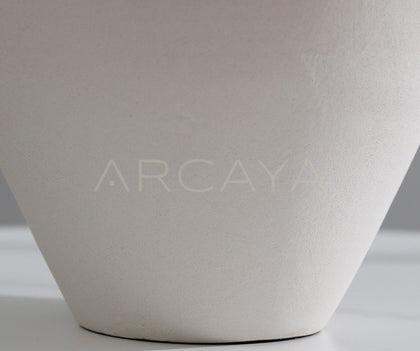 Jingdezhen White Round Belly Ceramic Vase - scene