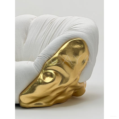 Sculptural Gilded Cloud Sofa - scene