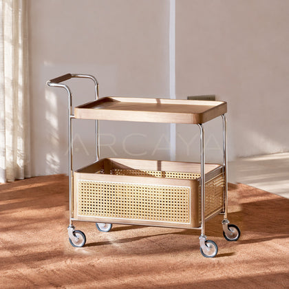 Rattan Mobile Trolley — Storage - main