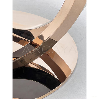 Rose Gold Stone Round Table Lazy Susan - scene