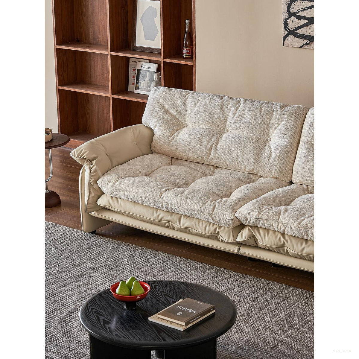 Sandwich Cream Sofa in detail