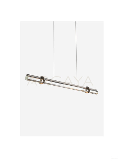 Linear Crystal Tube Black Clip Pendant Light 80599 - scene