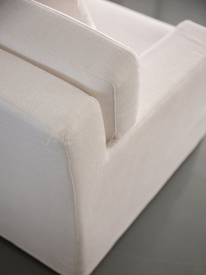 Minimalist Cream White Sofa - detail