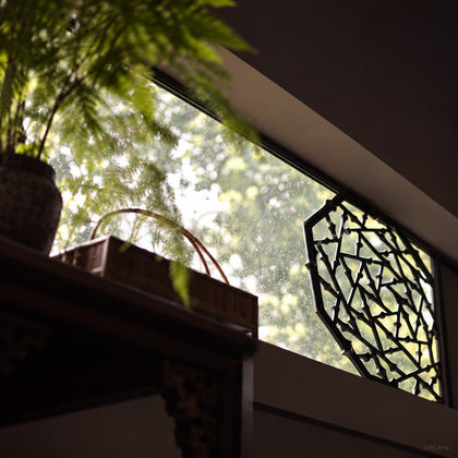 Bamboo Branch Geometric Wall Panel — Artwork - main