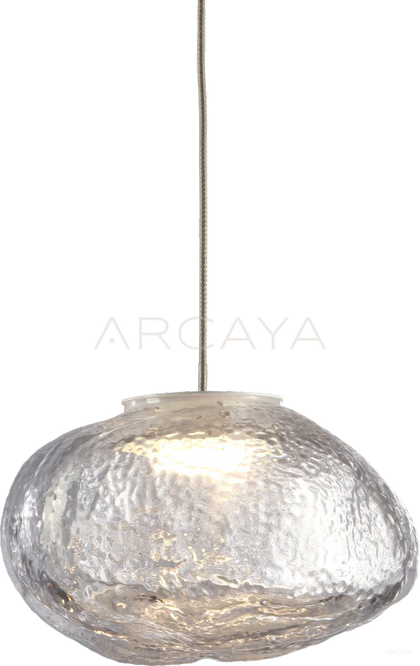 Textured Glass Disc Pendant Light 54103 - scene
