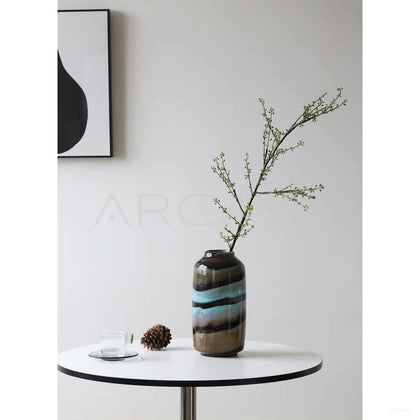 Colorful Glazed Glass Narrow Mouth Vase - scene