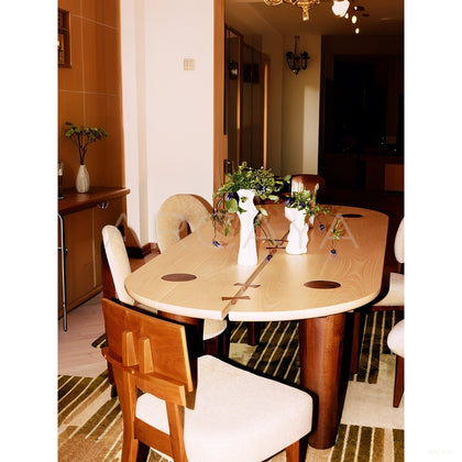 Rhye Oak Dining Table - scene