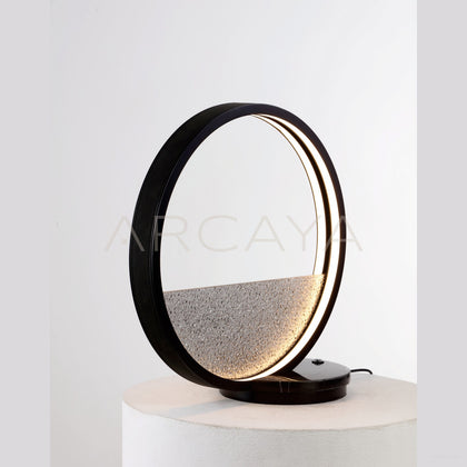 Leather Half Texture Halo Table Lamp 95325 - scene