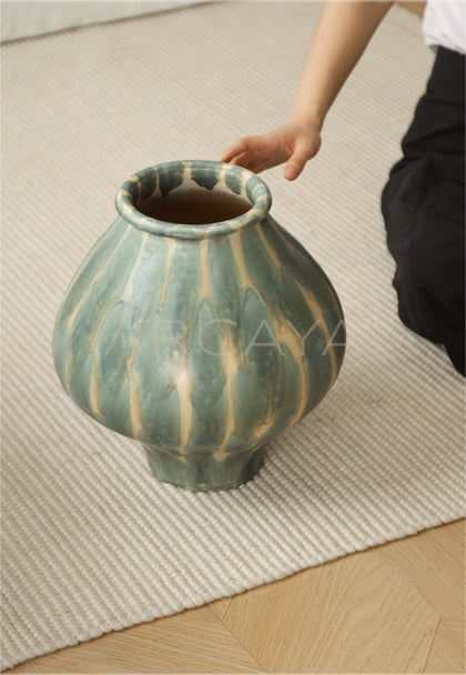 Wabi Sabi Jingdezhen Earthen Jar Vase Large - scene