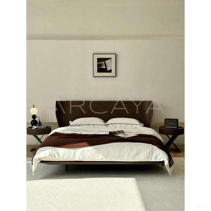Alice Italian Minimalist Bed - scene