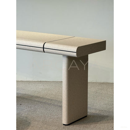 Minimalist Wraparound Desk Vanity - scene