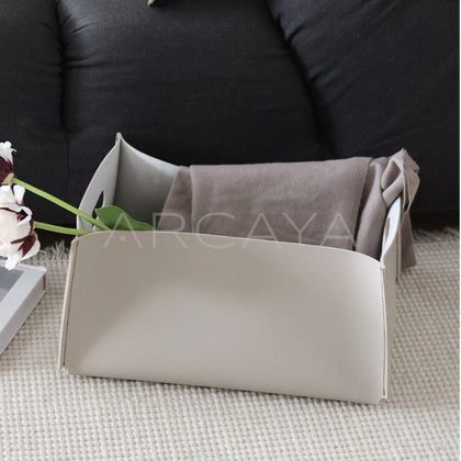 Modern Leather Square Storage Box - main