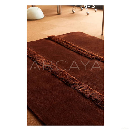 Brick Red Wool Line Rug Dsm P028 C02 - scene