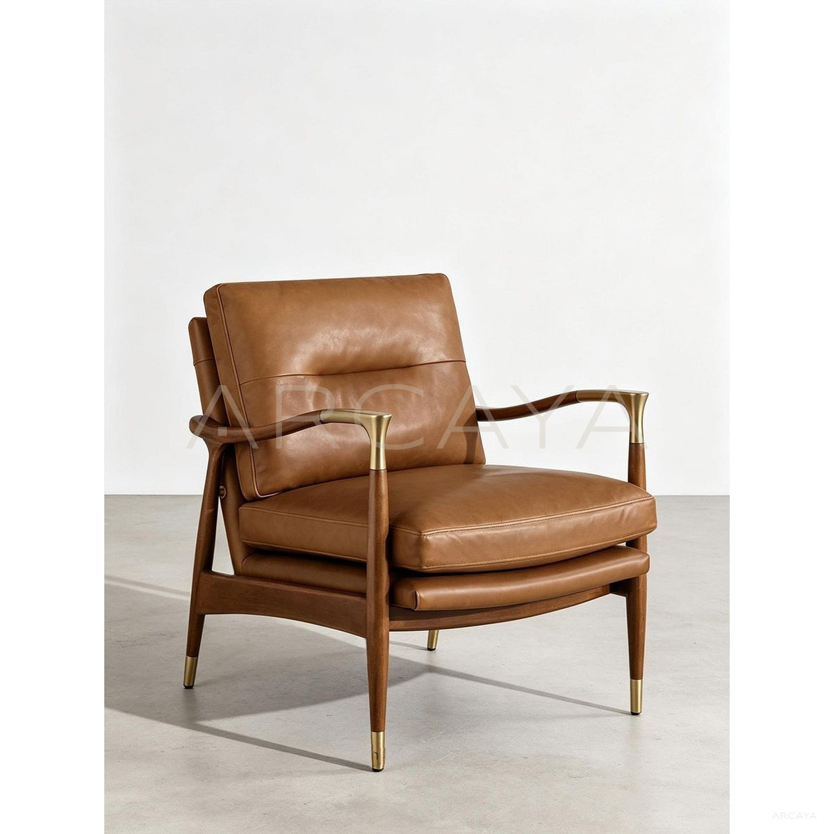 Genuine Leather Lounge Chair in detail