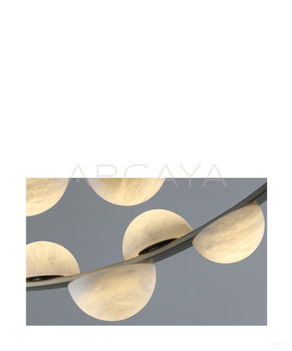Arc Branch Stone Half Moon Pendant Light 96212 - scene