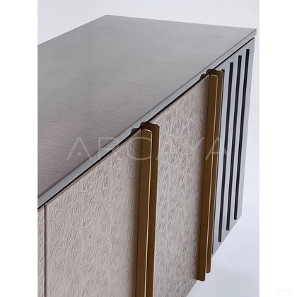 3D Leather Sideboard Metal Base - scene