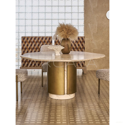 Four Seasons Pink Jade Dining Table - scene