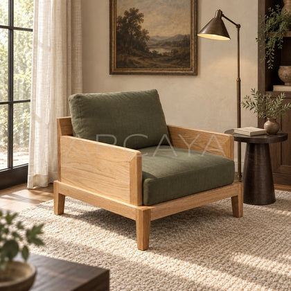 L002 Kade Wood Lounge Chair - scene