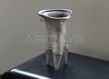 Dadan Silver Glaze Handmade Ceramic Vessel - scene