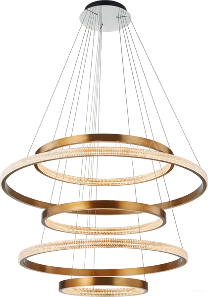 Gold Halo Five Ring Pendant Light 60168 - scene