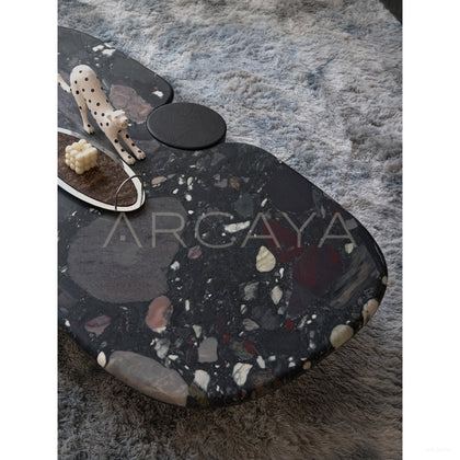 Moonlit Stars River Stone Coffee Table - scene