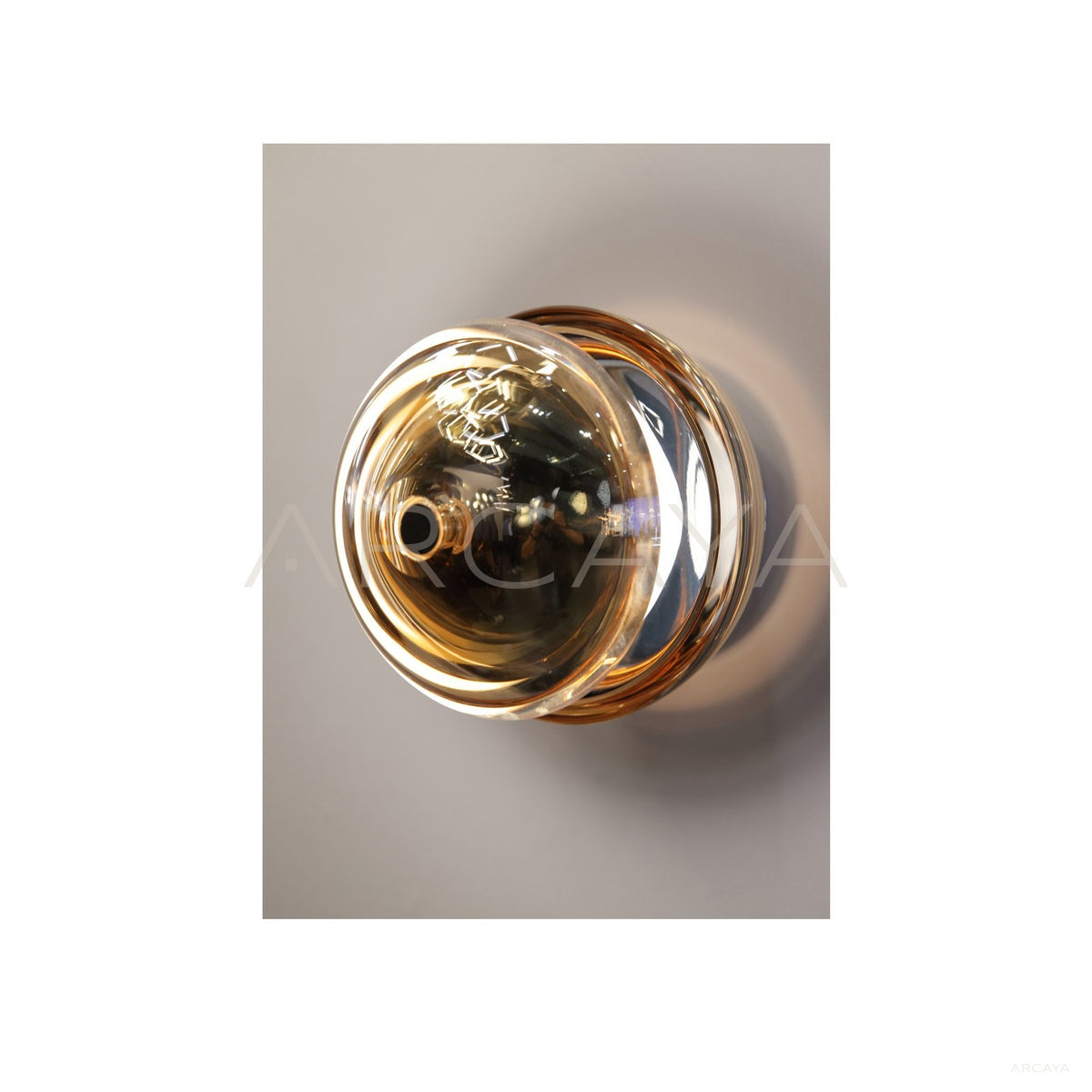 Gold Glass Globe Wall Light 97179 in detail