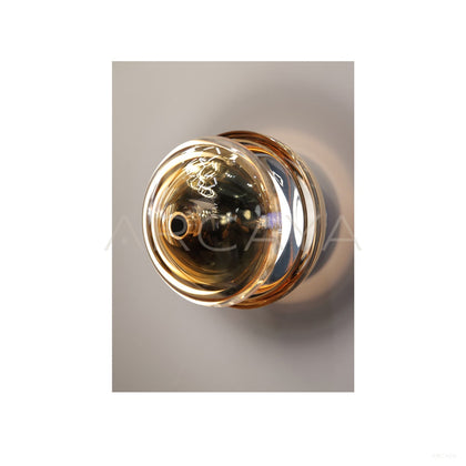 Gold Glass Globe Wall Light 97179 - scene