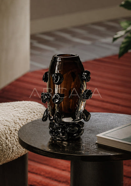 Irregular Glazed Glass Art Vase - scene