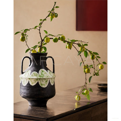 Dadan Double Ear Ceramic Vase Entryway - scene
