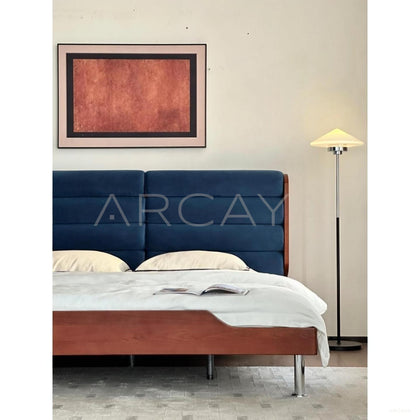 Jeaek Blue Swirl Bed - scene
