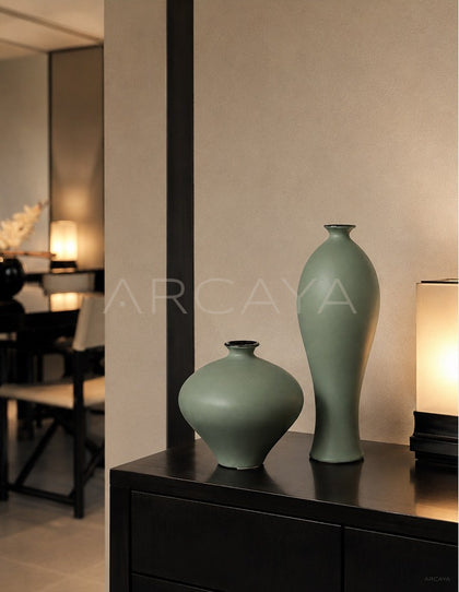 New Chinese Celadon Ceramic Vase - scene