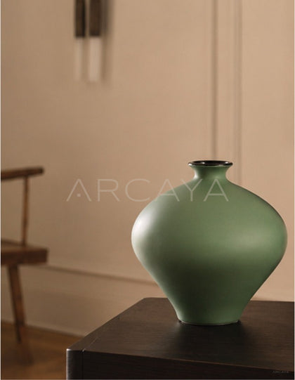 New Chinese Matte Celadon Ceramic Vase - scene