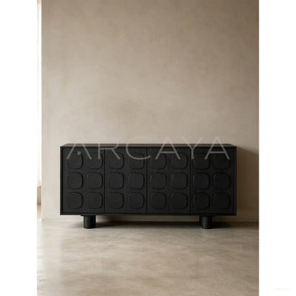 Mid Century Charcoal Relief Sideboard - scene
