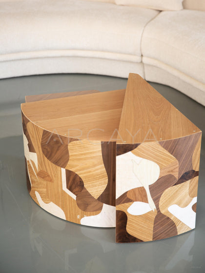 Veneer Marquetry Nesting Coffee Table - scene