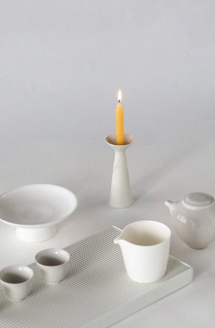 Sunxun Collab White Ceramic Candle Holder - scene