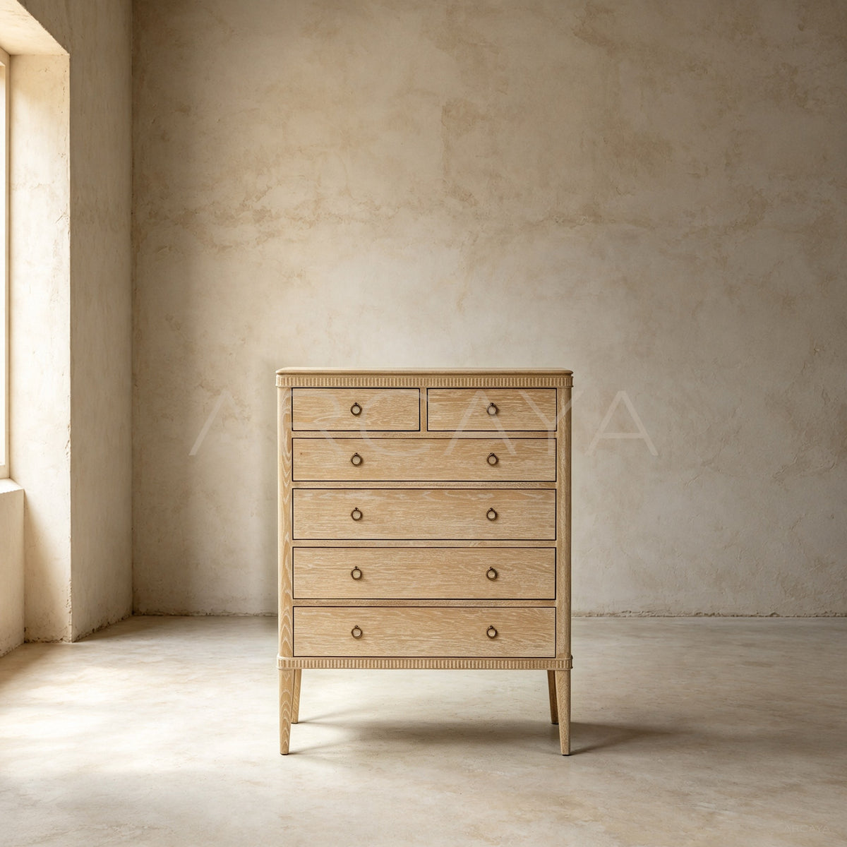 Oak Six Drawer Chest - main