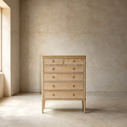 Oak Six Drawer Chest - main