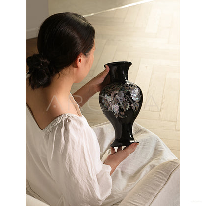 Mother Of Pearl Black Glaze Decor — Decorative Objects - scene