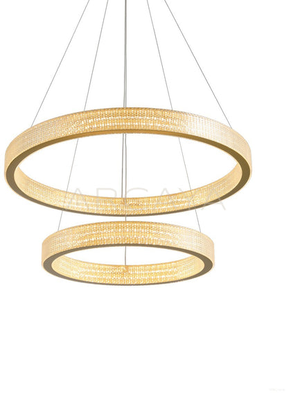 Textured Gold Single Ring Pendant Light 60188 - scene